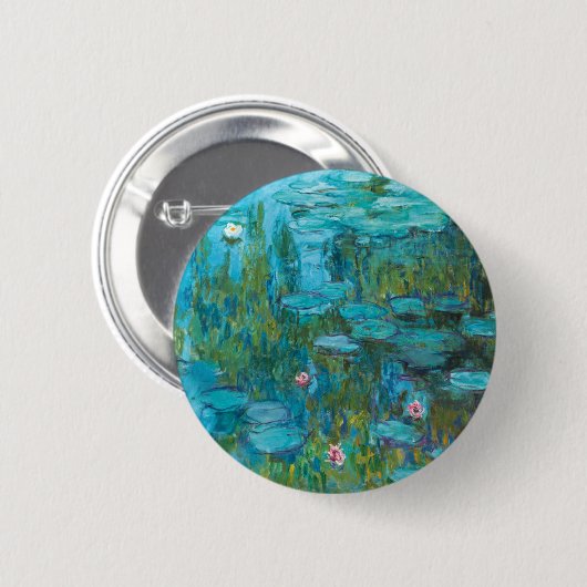 Badge Rond 5 Cm Lys d'eau par Claude Monet (Devant & derrière)