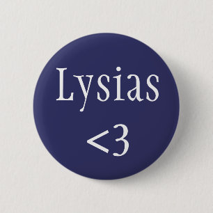 Badge Rond 5 Cm Lysias écrivain grec ancien