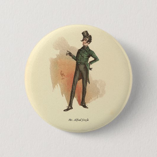 Badge Rond 5 Cm M. Alfred Jingle du Pickwick Papers (Devant)