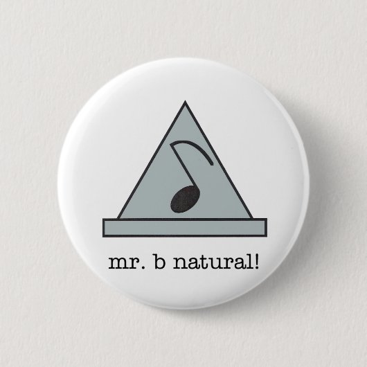 Badge Rond 5 Cm M. b naturel ! bouton (Devant)
