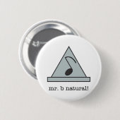 Badge Rond 5 Cm M. b naturel ! bouton (Devant & derrière)