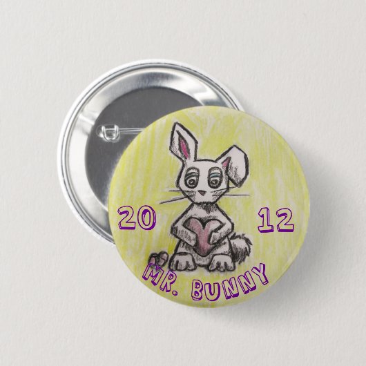 Badge Rond 5 Cm M. Bunny 2012 (Devant & derrière)