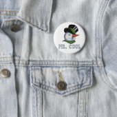 Badge Rond 5 Cm M. Cool - Snowman (En situation)