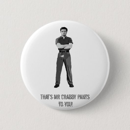Badge Rond 5 Cm M. Crabby Pants (Devant)
