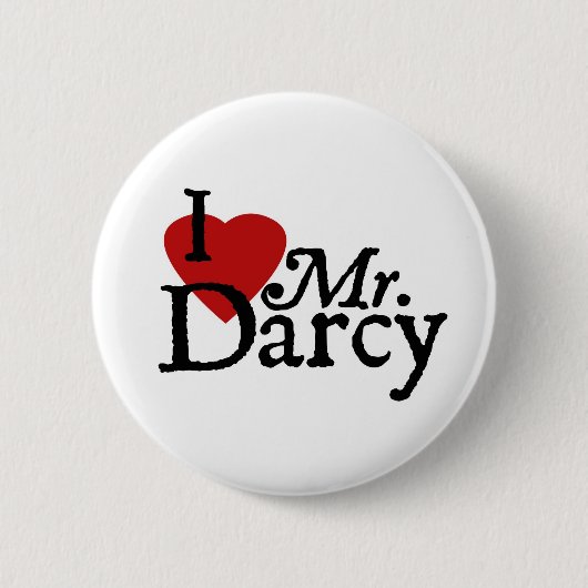 Badge Rond 5 Cm M. Darcy d'AMOUR de Jane Austen I (Devant)