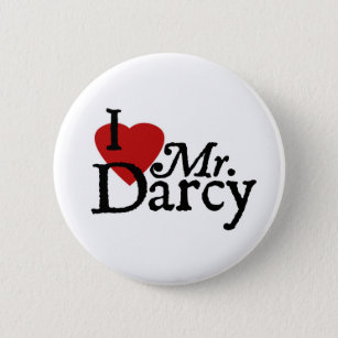 Badge Rond 5 Cm M. Darcy d'AMOUR de Jane Austen I