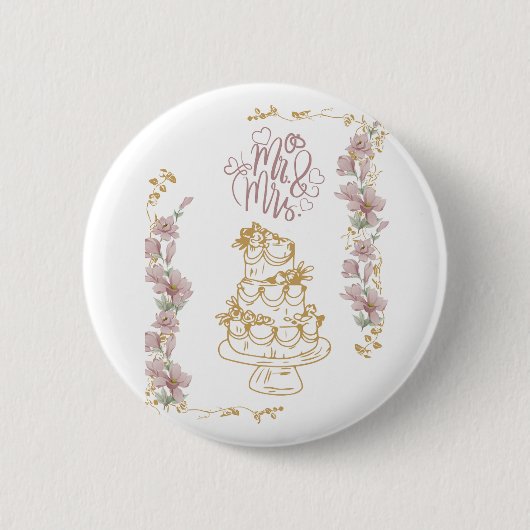 Badge Rond 5 Cm m. et mme (Devant)