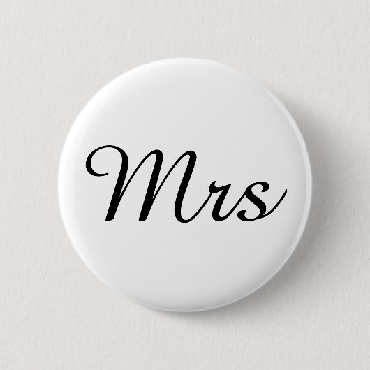 Badge Rond 5 Cm M. et Mme. | élégant couple moderne assorti (Devant)