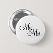 Badge Rond 5 Cm M. et Mme Unique Items (Devant & derrière)