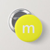 Badge Rond 5 Cm M&m jaune (Devant & derrière)