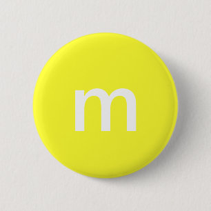 Badge Rond 5 Cm M&m jaune