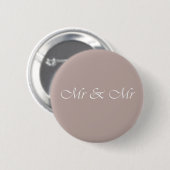 Badge Rond 5 Cm M. & M. Typographie Beige (Devant & derrière)