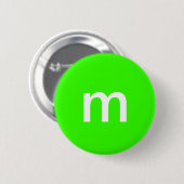 Badge Rond 5 Cm M&m vert (Devant & derrière)