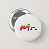 Badge Rond 5 Cm M. Monsieur Button (Devant & derrière)