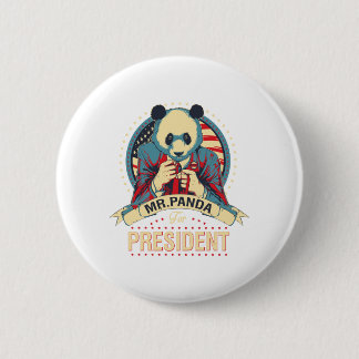 Badge Rond 5 Cm m. panda pour président