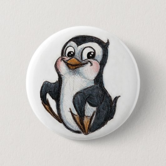 Badge Rond 5 Cm M. Penguin ! (Devant)