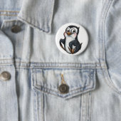 Badge Rond 5 Cm M. Penguin ! (En situation)
