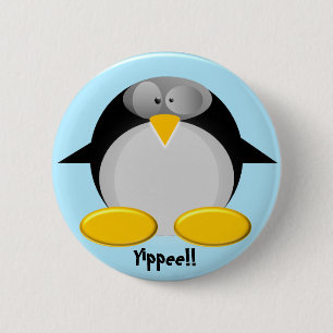 Badge Rond 5 Cm M. Penguin ..... hourra ! ! !