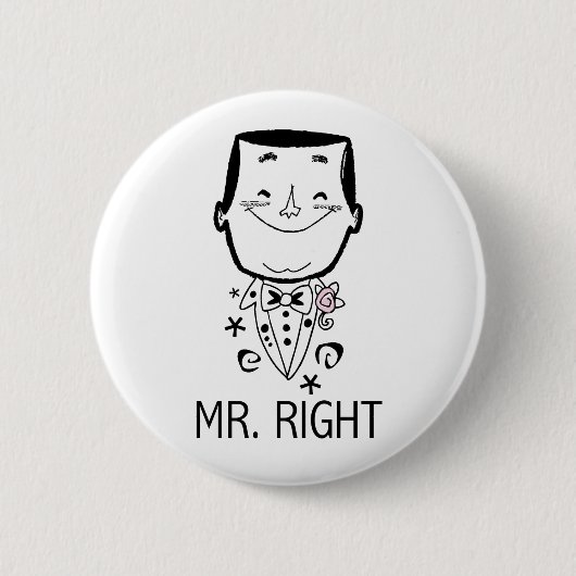 Badge Rond 5 Cm M. Right T-shirts et cadeaux (Devant)