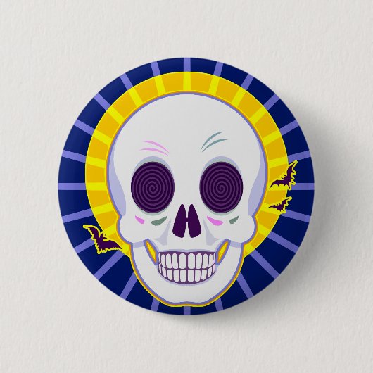 Badge Rond 5 Cm M. Skull (Devant)