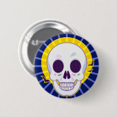 Badge Rond 5 Cm M. Skull (Devant & derrière)