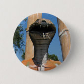 Badge Rond 5 Cm M. Snake AKA Cobra Head ... Enfer bouddhiste (Devant)