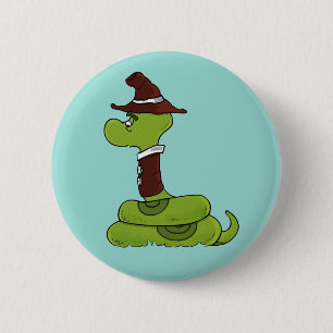 Badge Rond 5 Cm M. Wiggly Bouton Pinback Anaconda