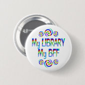 Badge Rond 5 Cm Ma bibliothèque BFF (Devant & derrière)