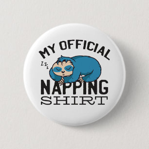 Badge Rond 5 Cm Ma chemise de sieste officielle - Lazy sombrer Slo