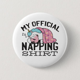 Badge Rond 5 Cm Ma chemise de sieste officielle - Lazy sommeil Uni
