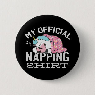 Badge Rond 5 Cm Ma chemise de sieste officielle - Lazy sommeil Uni