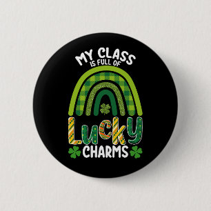 Badge Rond 5 Cm Ma Classe Est Pleine De Charmes Chanceux St Patric