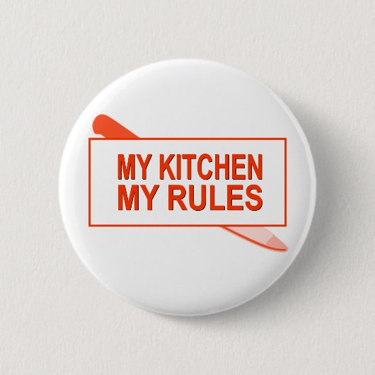 Badge Rond 5 Cm Ma cuisine. Mes règles. Conception d'amusement (Devant)