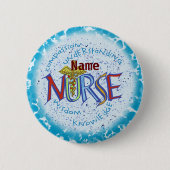 Badge Rond 5 Cm Ma devise d'infirmière (Devant)