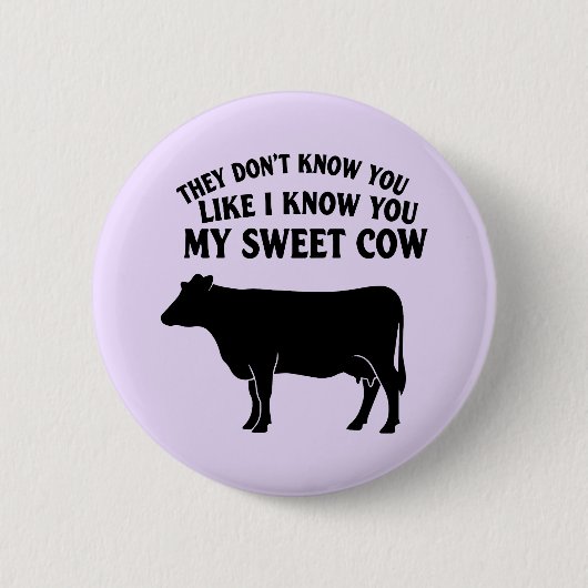 Badge Rond 5 Cm Ma Douce Vache (Devant)