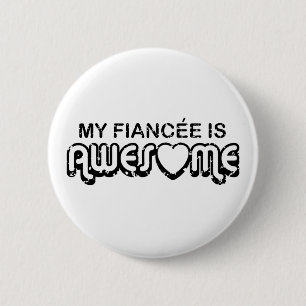 Badge Rond 5 Cm Ma fiancée est géniale