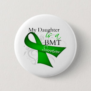Badge Rond 5 Cm Ma fille est survivante de greffe de moelle