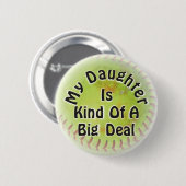 Badge Rond 5 Cm Ma Fille Est Un Peu Grosse. (Devant & derrière)