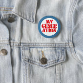 Badge Rond 5 Cm Ma génération 1960 Buttomn (En situation)