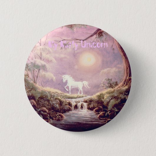 Badge Rond 5 Cm Ma licorne brumeuse (Devant)