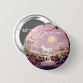 Badge Rond 5 Cm Ma licorne brumeuse (Devant & derrière)