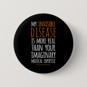 Badge Rond 5 Cm Ma Maladie Invisible Est Réaltérée Crps Sensibilis