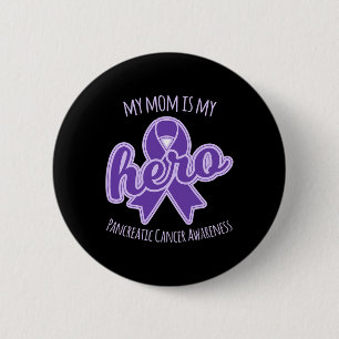Badge Rond 5 Cm Ma mère est mon héros, la conscience du cancer du
