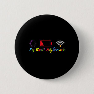 Badge Rond 5 Cm Ma pire nuit effrayante cadeau drôle pour joueur d