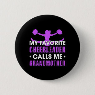Badge Rond 5 Cm Ma pom-pom girl préférée m'appelle grand-mère Chee