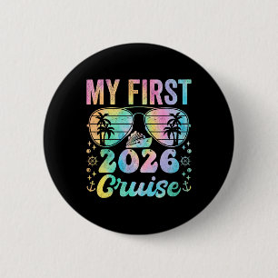 Badge Rond 5 Cm Ma première croisière 2026 Vacation Matching Famil