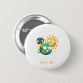 Badge Rond 5 Cm Ma première éclipse solaire totale 8 avril 2024 To (Devant & derrière)