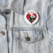 Badge Rond 5 Cm Ma Saint-Valentin dalmate (En situation)