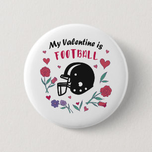 Badge Rond 5 Cm Ma Saint Valentin est une carte postale Invitation