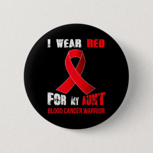 Badge Rond 5 Cm Ma tante - Ma guerrière contre le cancer du sang